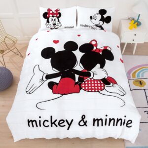 דיסני מיקי & מיני – מערכת מצעים מבד קורל פליז