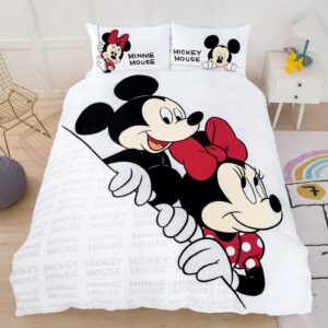 דיסני מיקי & מיני מציצים – מערכת מצעים מבד קורל פליז