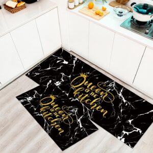 שטיח מטבח – דגם Queen שחור זהב