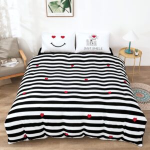 דגם סנטוריני just smile – מערכת מצעים מבד קורל פליז