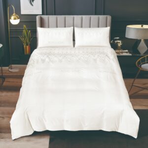 דגם בוהו סטייל סט מצעים זוגי סאטן טל מט