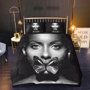 דגם פרחוני סט מצעים זוגי סאטן אל קמט